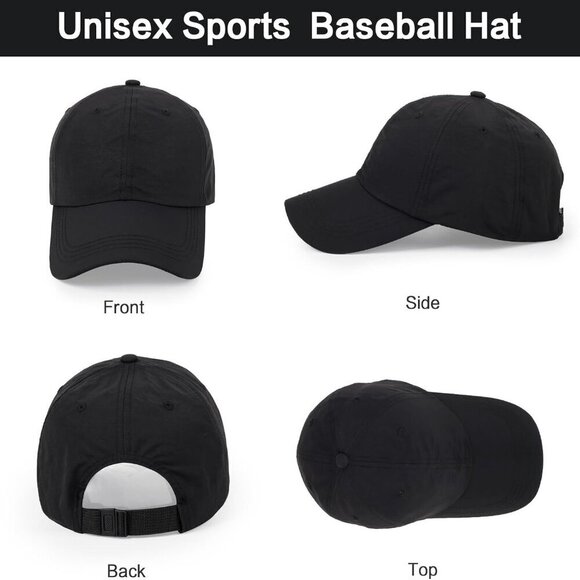 Unisex Waterproof Running Hat Lightweight Sun Protection Baseball Cap for Outdoo - Picture 3 of 7